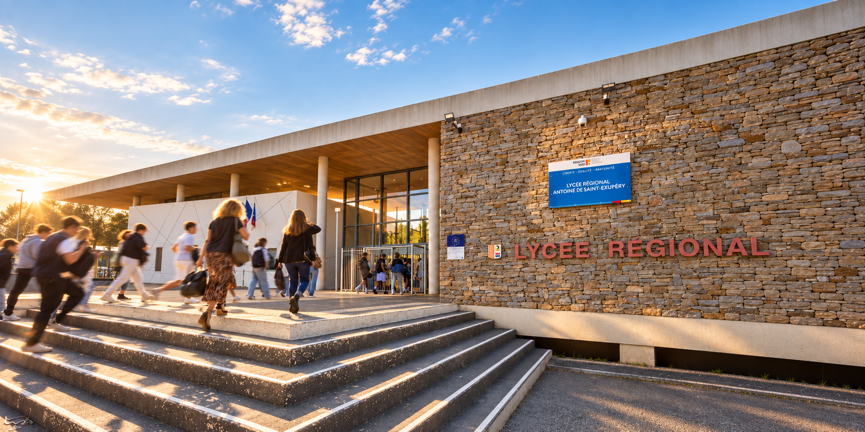 Entrée du lycée régional Antoine de Saint-Exupéry à Saint-Raphaël